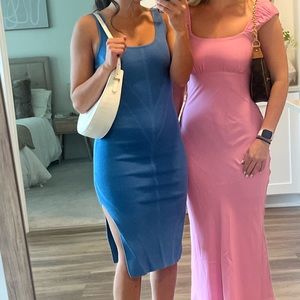 Blue midi dress thicker material worn once!